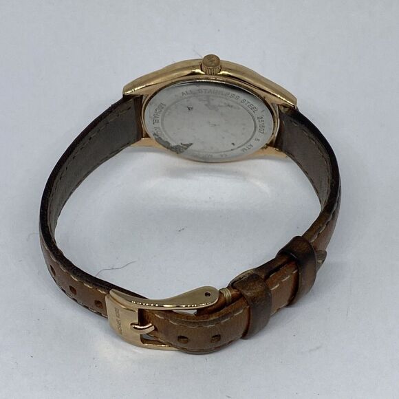 Michael Kors MK-3425 Woman's Brown Leather Analog Dial Quartz Wrist Watch WFH83 - Picture 11 of 12